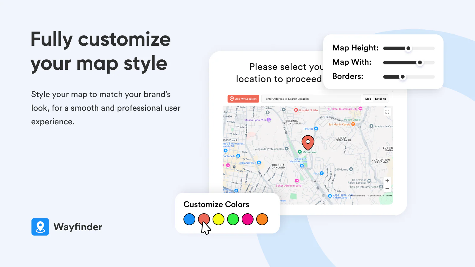 Customize map colors and style